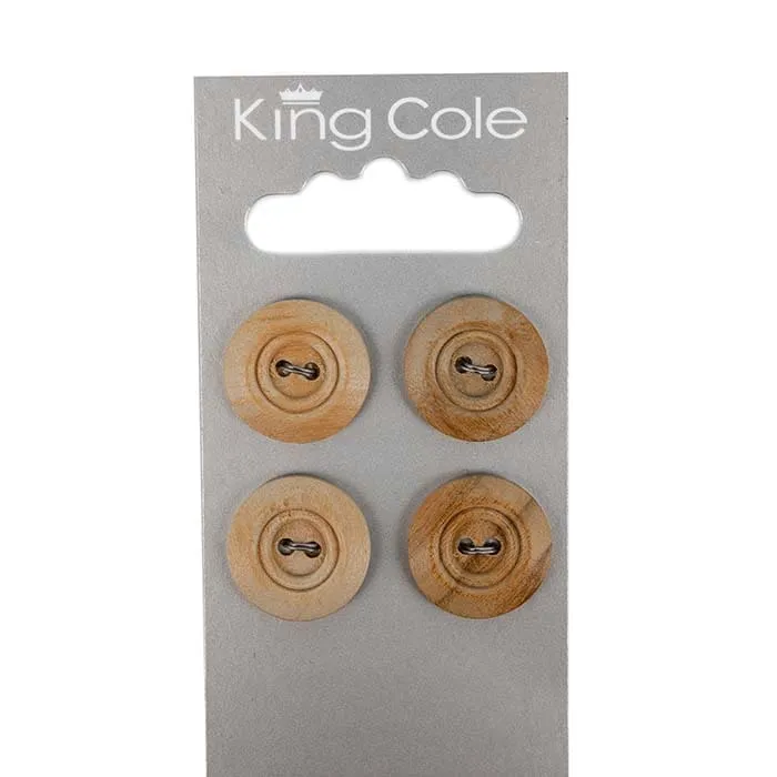 king-cole-haberdashery-knopf-holz-medium-mit-rand image 1