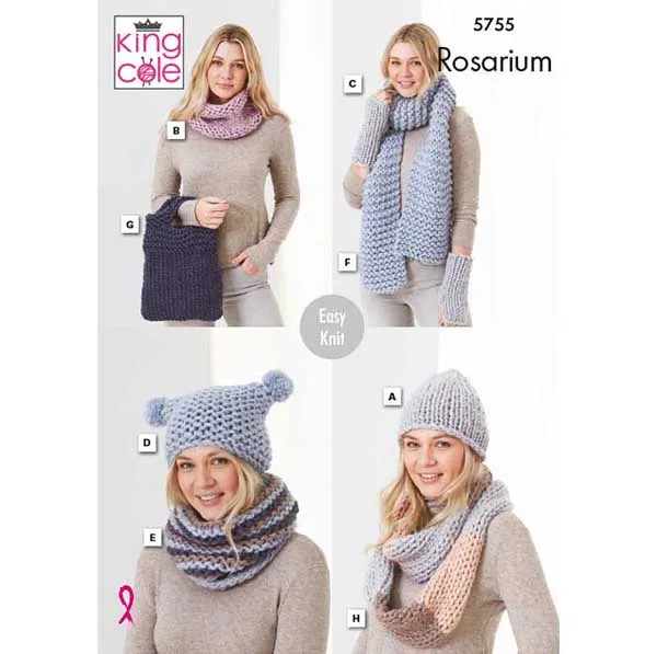 king-cole-5755-strickanleitung-m-tze-schal-rosarium-chunky image 1