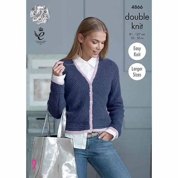king-cole-4866-cardigan-weste-strickanleitung-alpaca-dk image 1