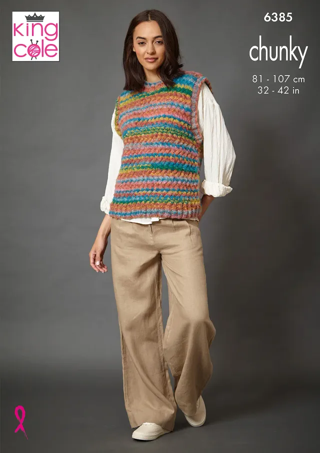 king-cole-6385-strickanleitung-pullover-top-flair-chunky image 1