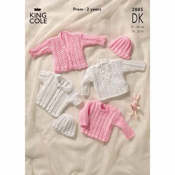 king-cole-2885-strickanleitung-cardigans-pullover-dk-garn image 1