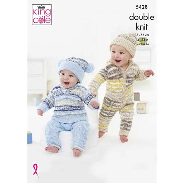 king-cole-5428-baby-set-strickanleitung-cherished-dk image 1