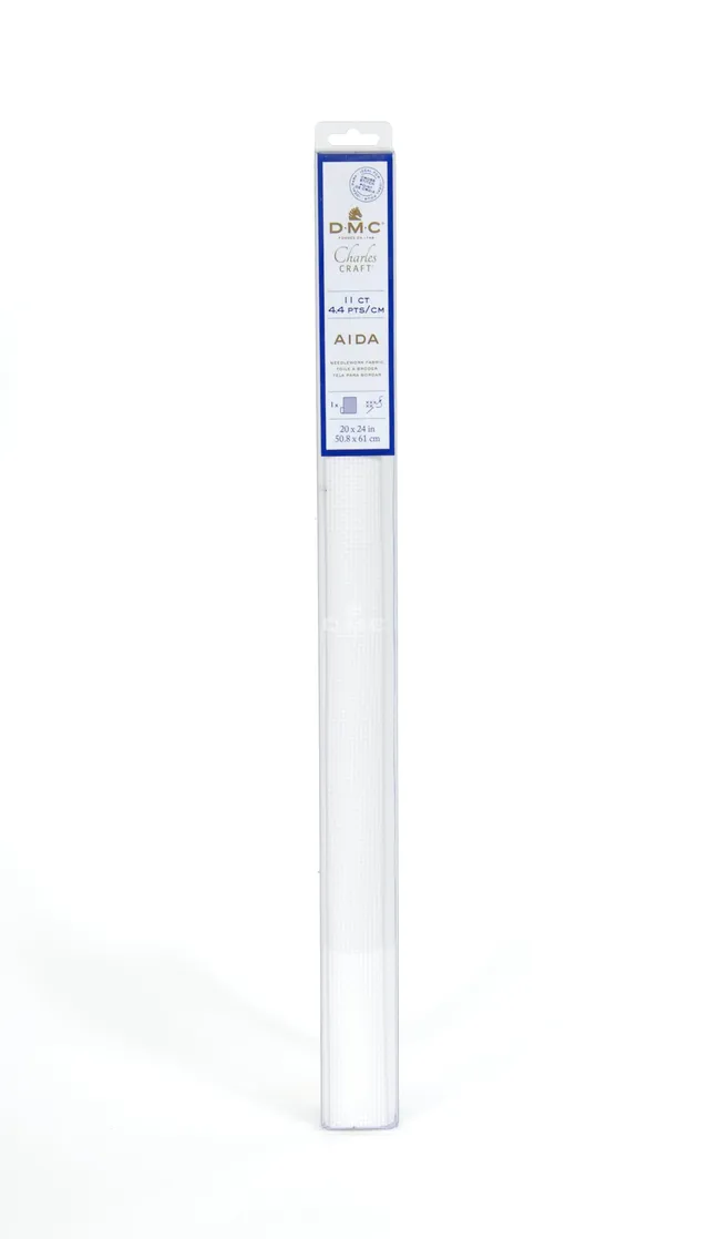 dmc-aida-stoff-baumwolle-11ct-38-1x45-7cm-wei image 1