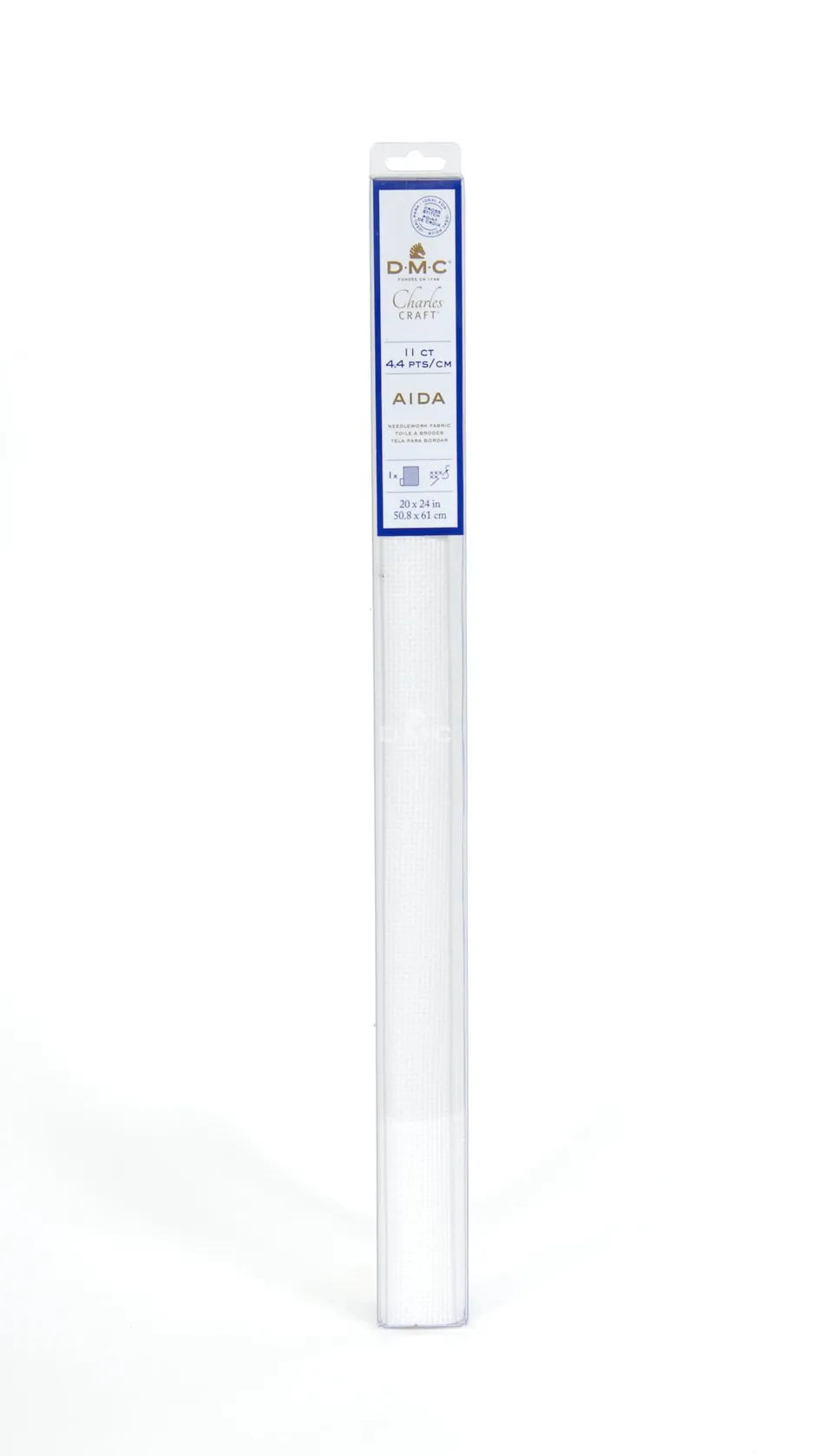 dmc-aida-stoff-baumwolle-11ct-38-1x45-7cm-wei image 1