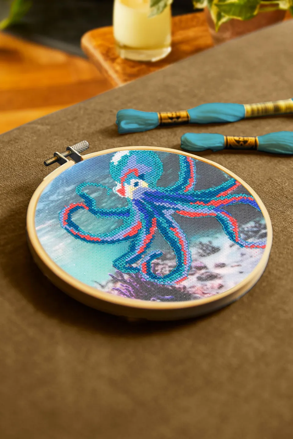 dmc-moulin-sp-cial-kreuzstich-set-octopus-mittel-16cm image 1