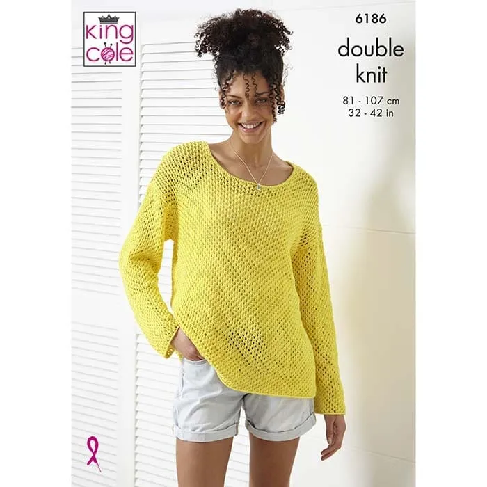 king-cole-6186-pullover-strickanleitung-bamboo-cotton-dk image 1