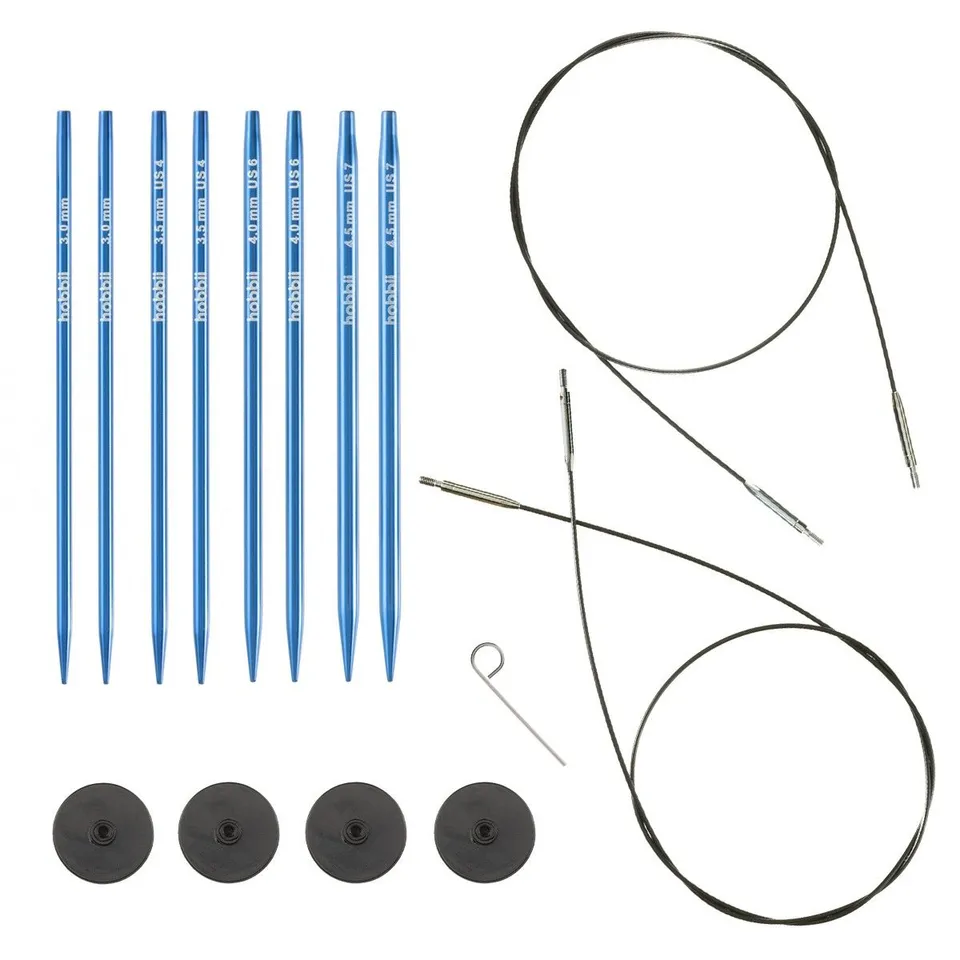 hobbii-stricknadeln-stellar-starter-set-s1-sapphire-3-4-5-mm image 1