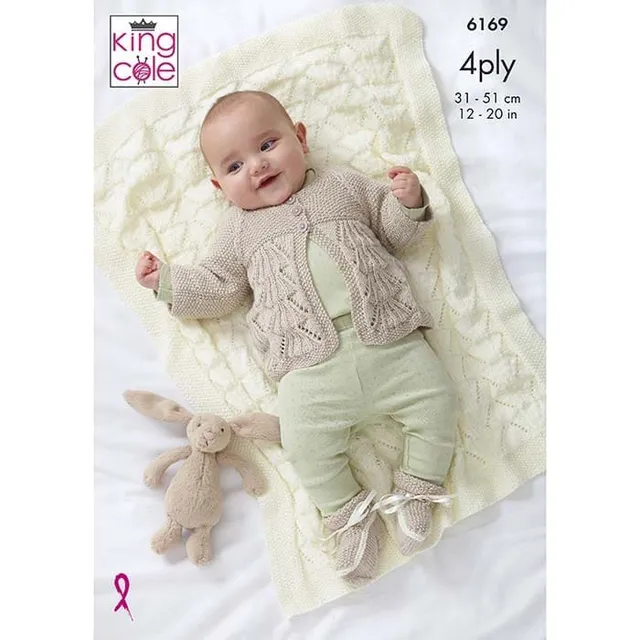 king-cole-patterns-6169-strickanleitung-baby-set-cherished-4ply image 1