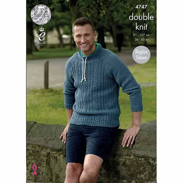 king-cole-4747-herrenpullover-strickanleitung-merino-blend-dk image 1