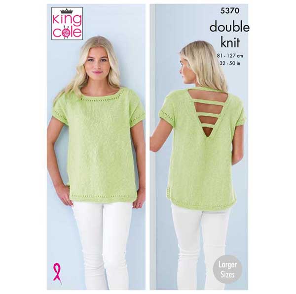 king-cole-patterns-5370-top-strickanleitung-cotton-top-dk-baumwolle image 1