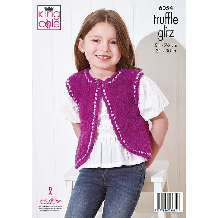 king-cole-6054-weste-bolero-strickanleitung-truffle-glitz image 2