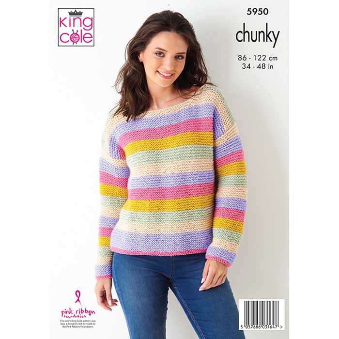 king-cole-5950-pullover-strickanleitung-big-value-chunky image 2