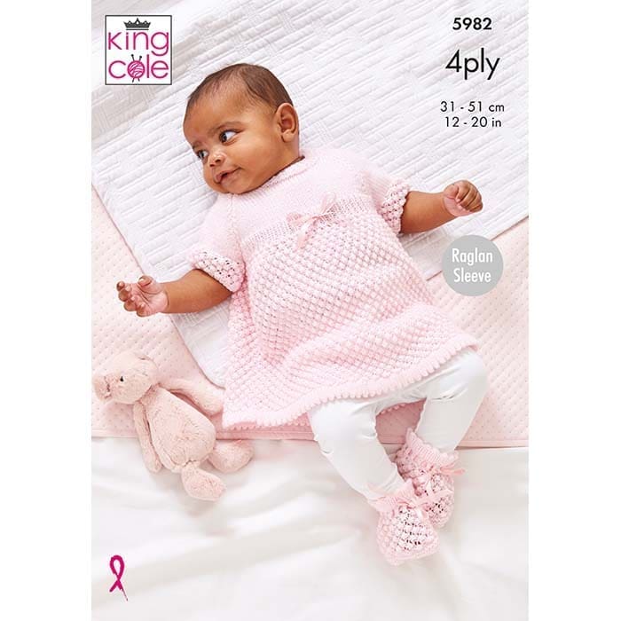 king-cole-patterns-5982-strickanleitung-babymantel-cherished-4ply image 1