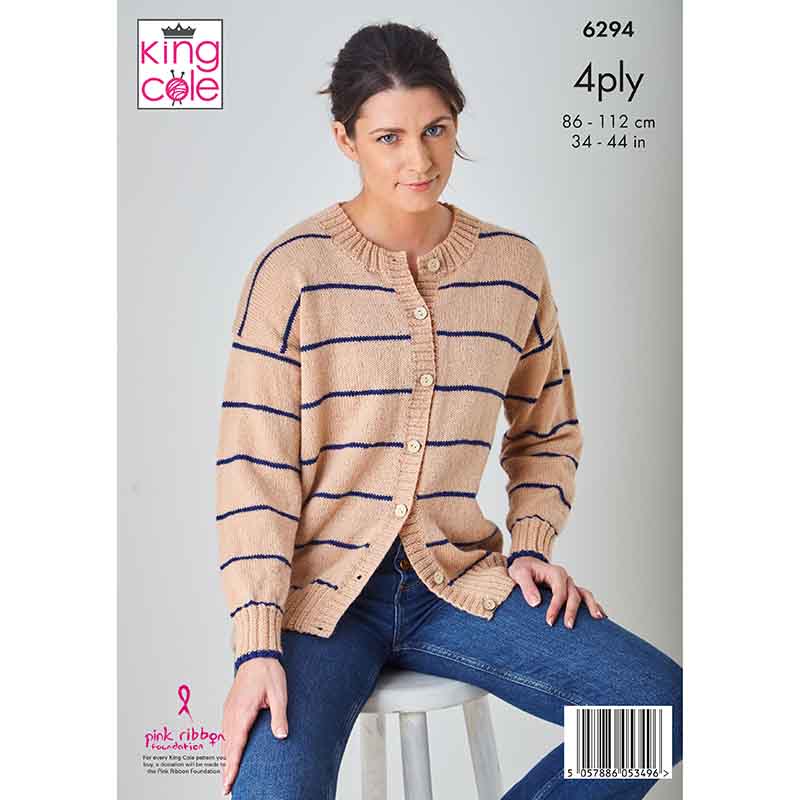 king-cole-6294-strickanleitung-cardigan-4ply image 2