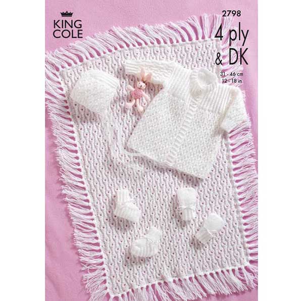 king-cole-patterns-2798-strickanleitung-baby-set-dk-4ply image 1