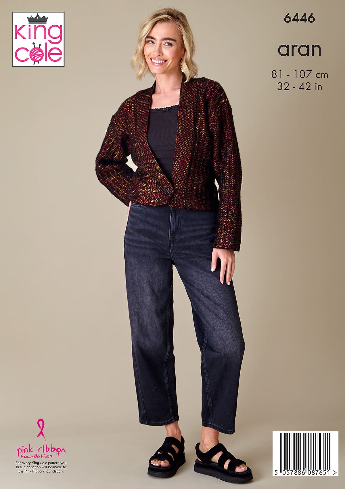 king-cole-patterns-6446-strickanleitung-pullover-cardigan-aran image 2