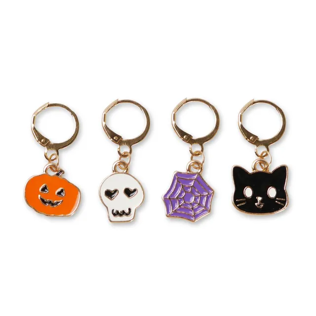 hobbii-halloween-maschenmarkierer-cat-4-st-ck-gold-metall image 1