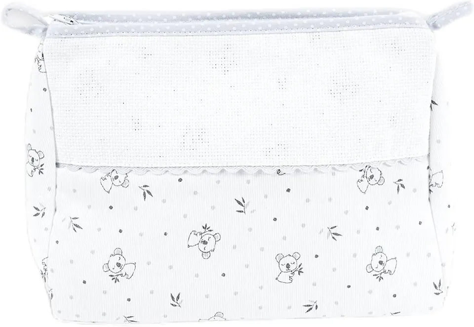 dmc-kulturtasche-zum-besticken-koala-blau-grau-aida-24x18x11cm image 1