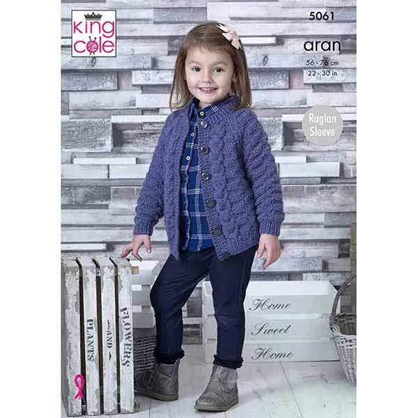 king-cole-patterns-5061-strickanleitung-tunika-cardigan-aran image 1
