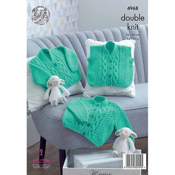 king-cole-4968-strickanleitung-cardigan-weste-comfort-dk image 2