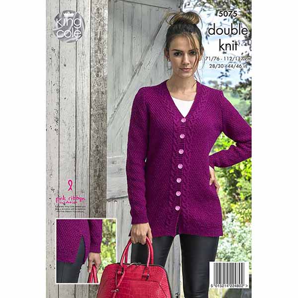 king-cole-patterns-5075-strickanleitung-weste-cardigan-merino-dk image 2