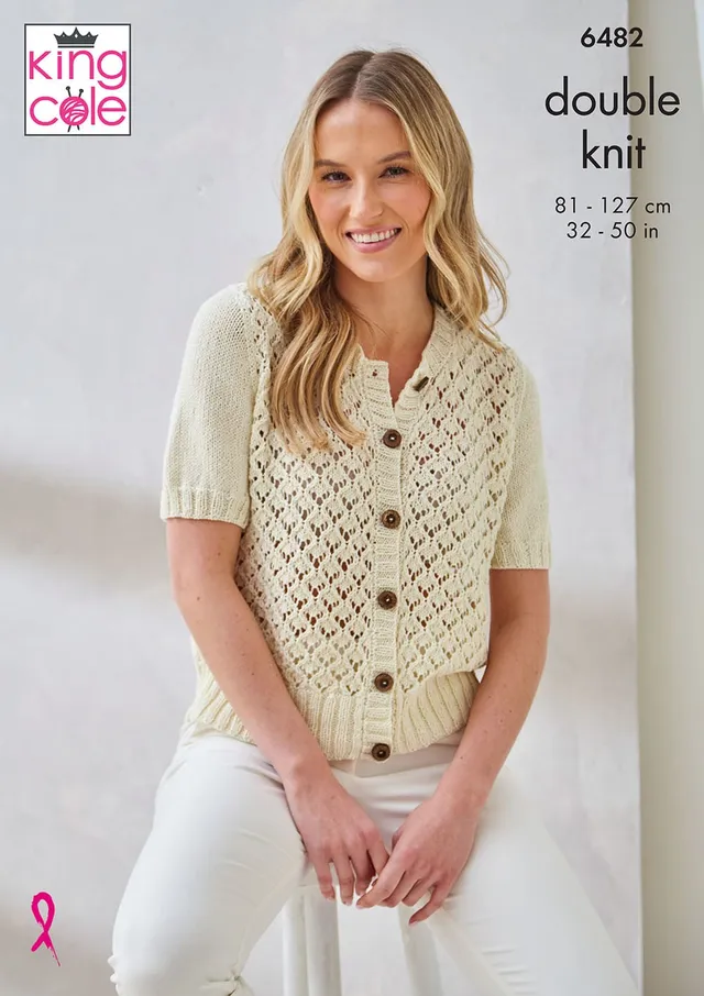 king-cole-6482-cardigan-pullover-strickanleitung-linendale-dk image 1