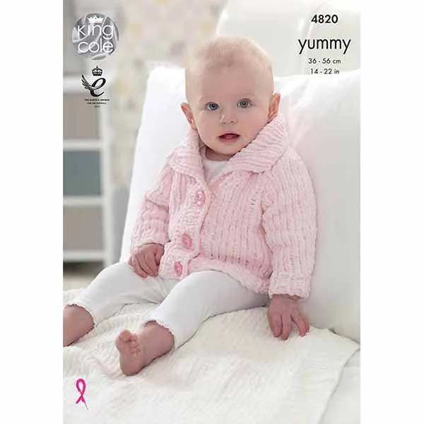 king-cole-4820-strickanleitung-jacke-decke-yummy image 1