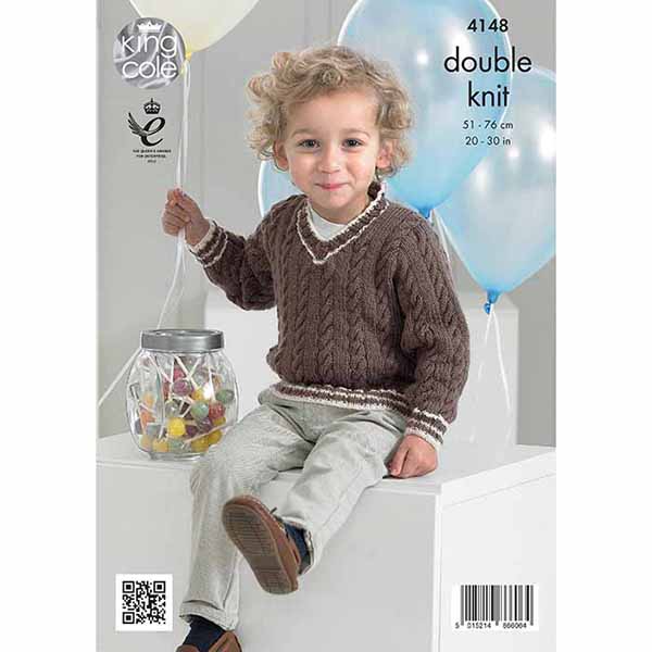 king-cole-patterns-4148-strickanleitung-slipover-pullover-dk image 2