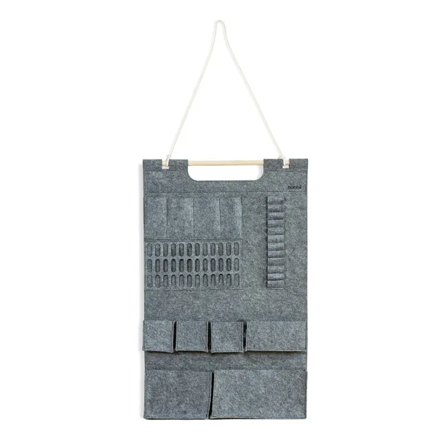 hobbii-zubeh-r-wandorganizer-aus-filz-taschen-silver-grey image 1