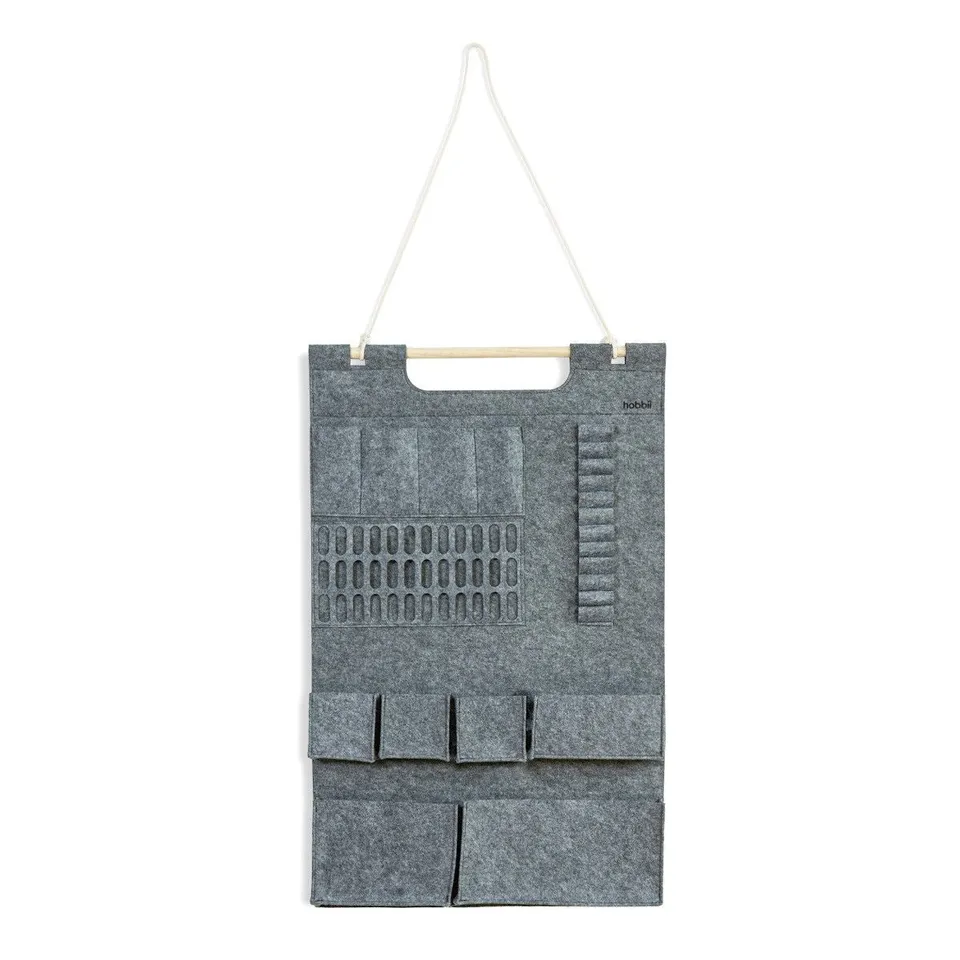 hobbii-zubeh-r-wandorganizer-aus-filz-taschen-silver-grey image 1