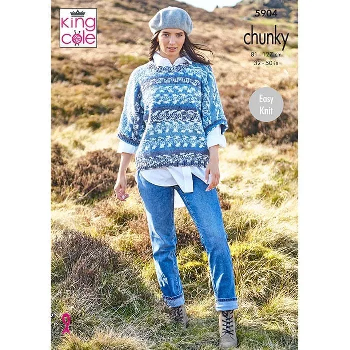 king-cole-patterns-5904-strickanleitung-pullover-nordic-chunky image 1