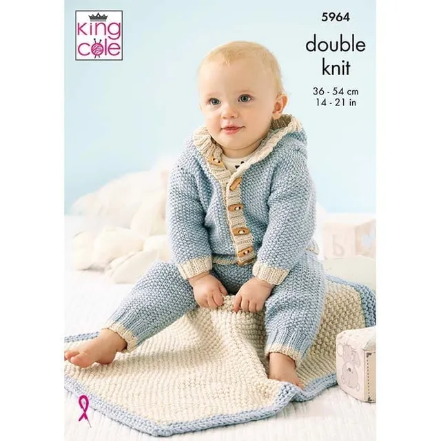 king-cole-5964-baby-strickanleitung-jacke-decke-cherished-dk image 1