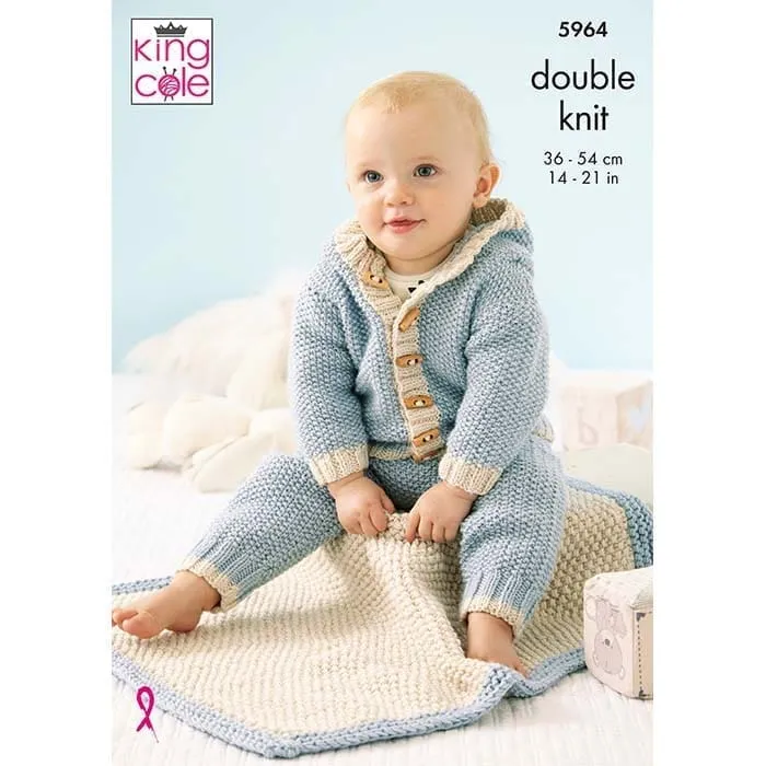 king-cole-5964-baby-strickanleitung-jacke-decke-cherished-dk image 1
