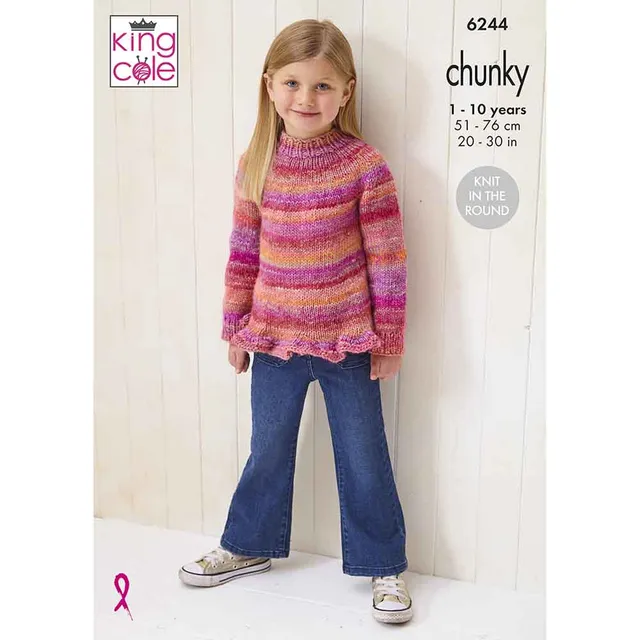 king-cole-6244-strickanleitung-pullover-sweater image 1