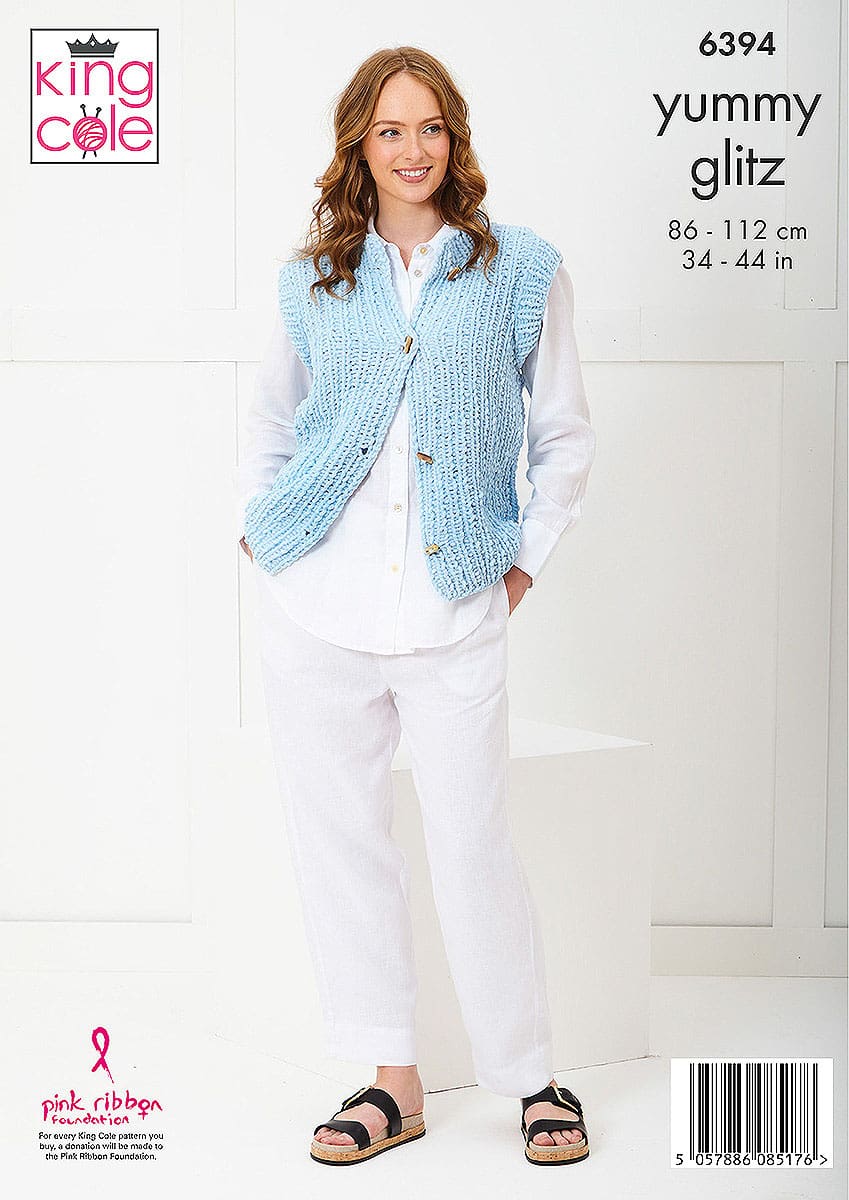 king-cole-6394-strickanleitung-gilet-cardigan-yummy-glitz image 2