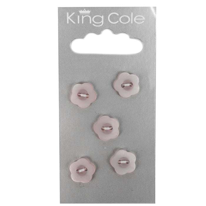 king-cole-haberdashery-blumen-knopf-lila-klein-bl-te image 1