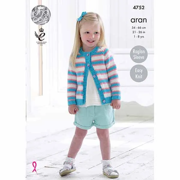 king-cole-4752-cardigans-strickanleitung-comfort-aran image 1