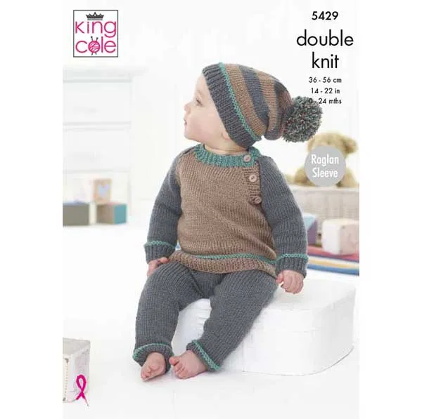 king-cole-5429-baby-set-strickanleitung-cherished-dk image 1