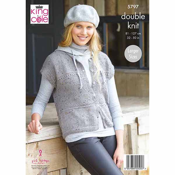 king-cole-patterns-5797-homespun-dk-cardigan-strickanleitung image 2