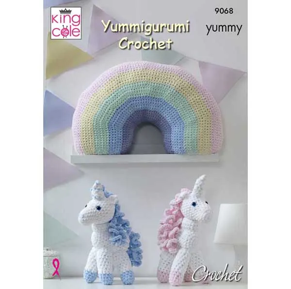 king-cole-9068-h-kelanleitung-einhorn-regenbogen-kissen-yummy image 1