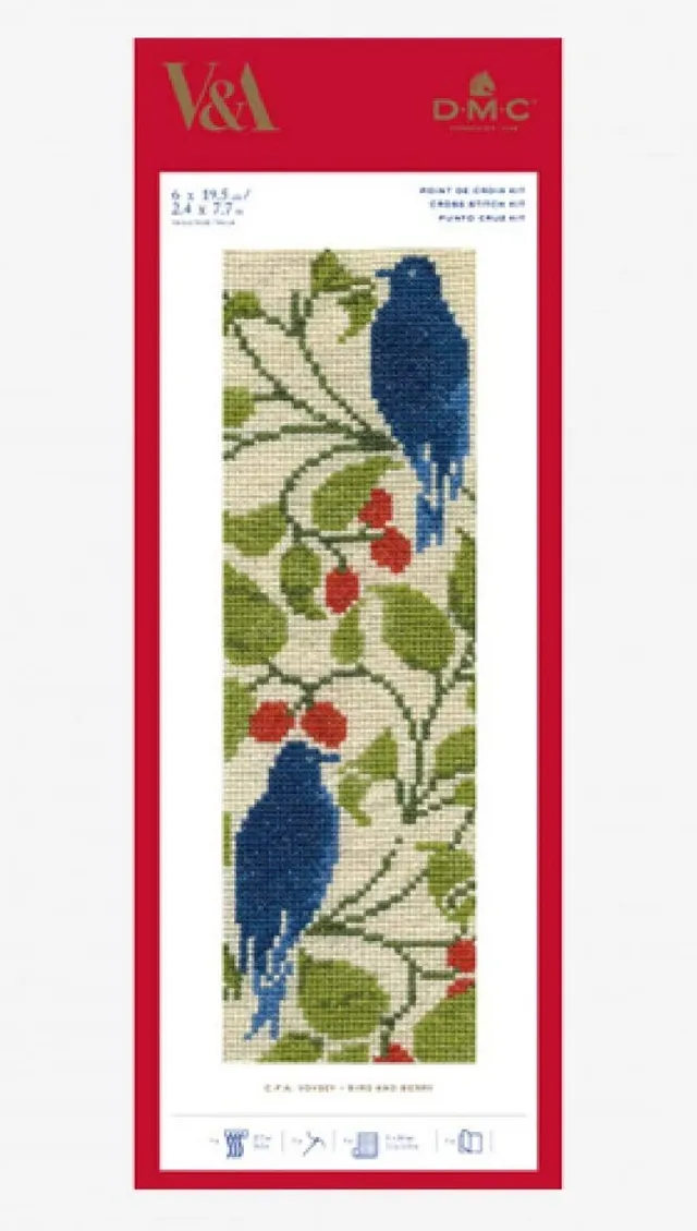 dmc-moulin-sp-cial-stickset-lesezeichen-vogel-und-beeren image 1
