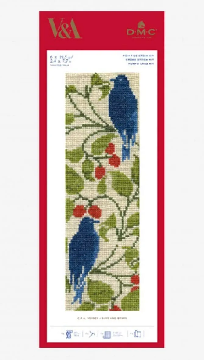 dmc-moulin-sp-cial-stickset-lesezeichen-vogel-und-beeren image 1