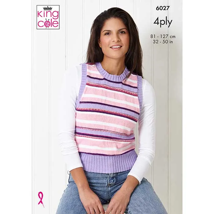 king-cole-6027-slipover-strickanleitung-footsie-4ply image 1