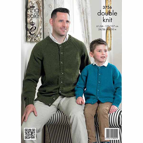 king-cole-3756-cardigan-pullover-strickanleitung-merino-dk image 2