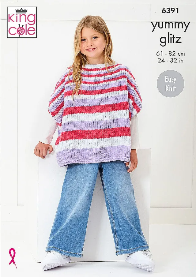 king-cole-6391-cape-top-strickanleitung-yummy-glitz image 1