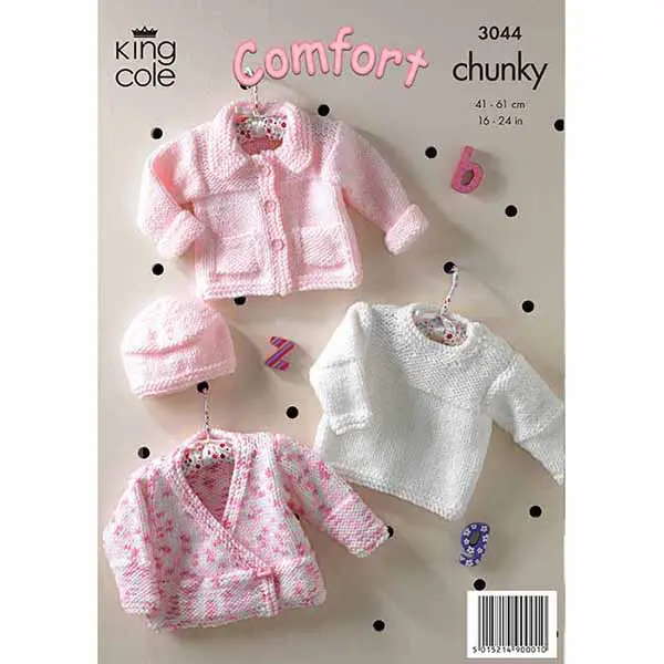 king-cole-patterns-3044-strickanleitung-jacke-pullover-m-tze-chunky image 1