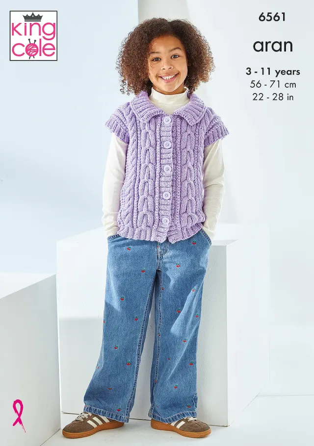 king-cole-6561-cardigans-strickanleitung-fashion-aran image 1