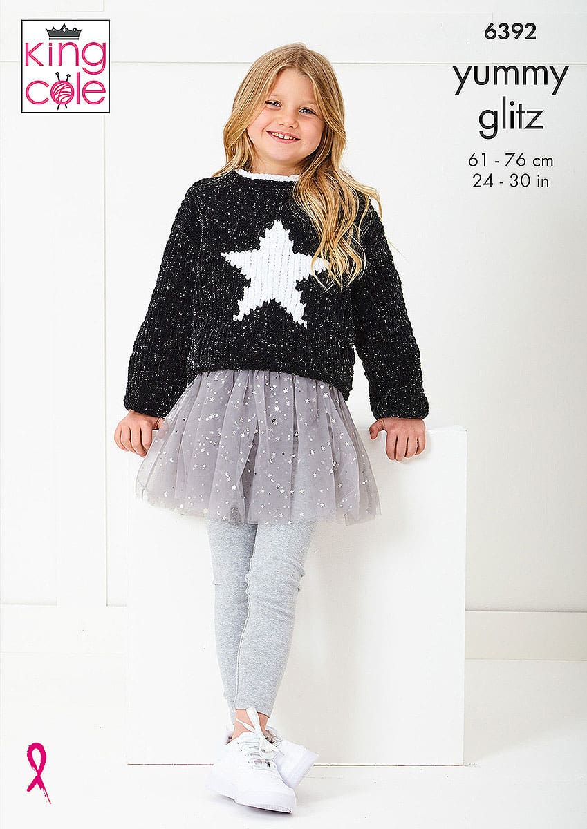 king-cole-patterns-6392-strickanleitung-pullover-yummy-glitz image 1