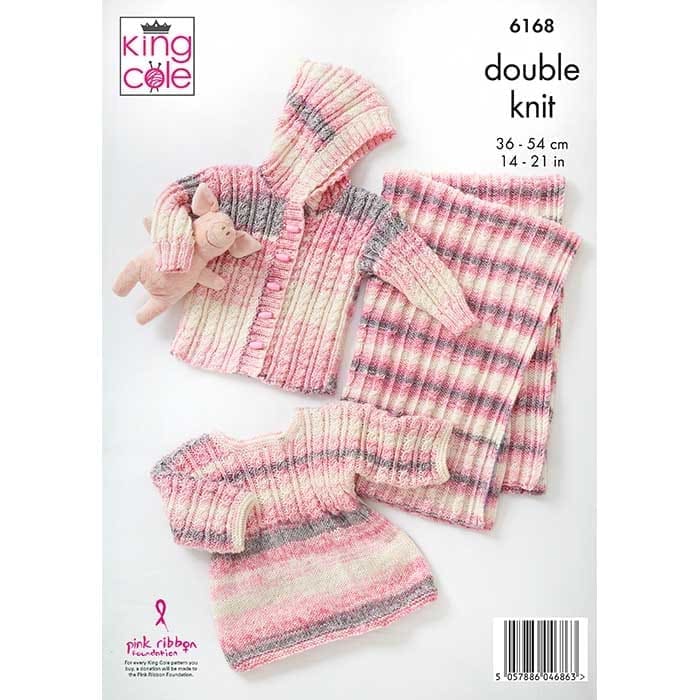 king-cole-6168-strickanleitung-jacke-decke-baby-dk image 2