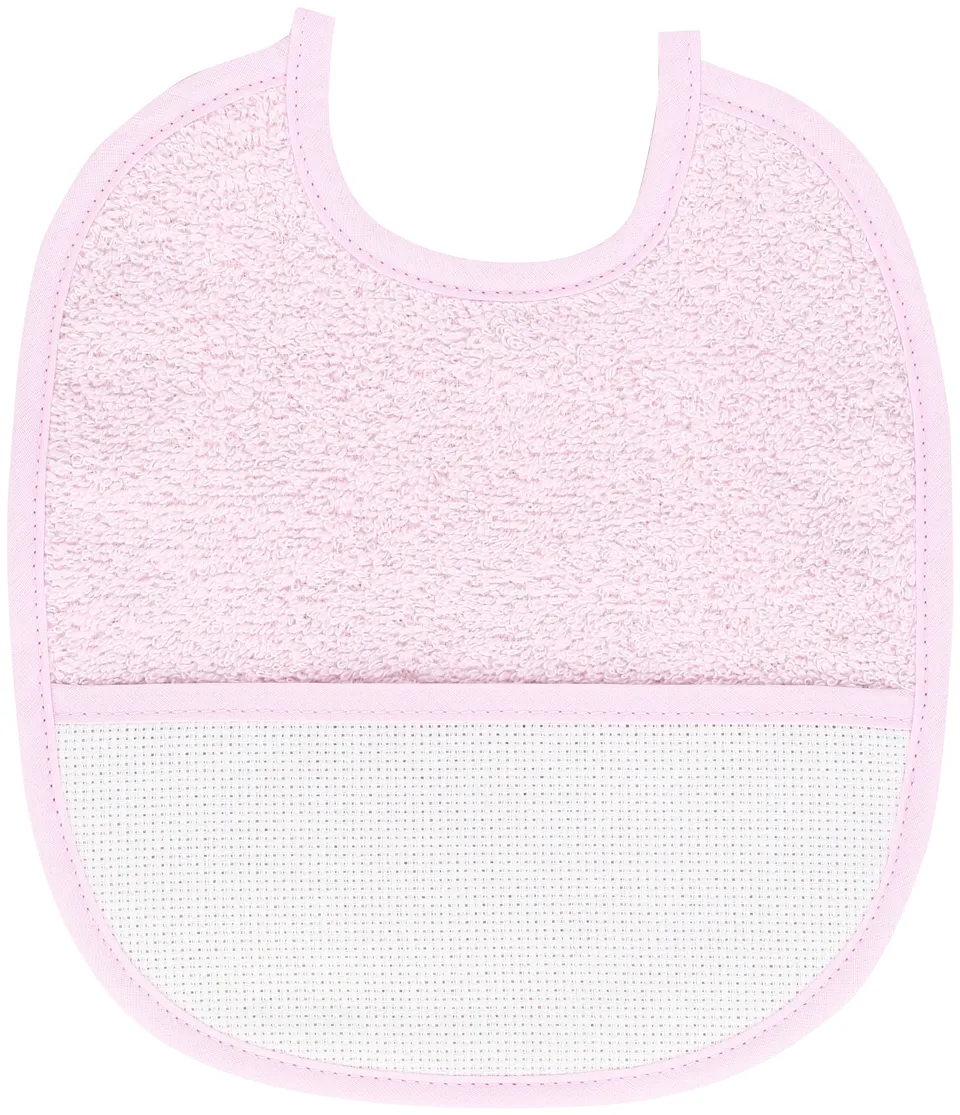 dmc-pink-bib-l-tzchen-rosa-0-3-monate-bestickbar image 1
